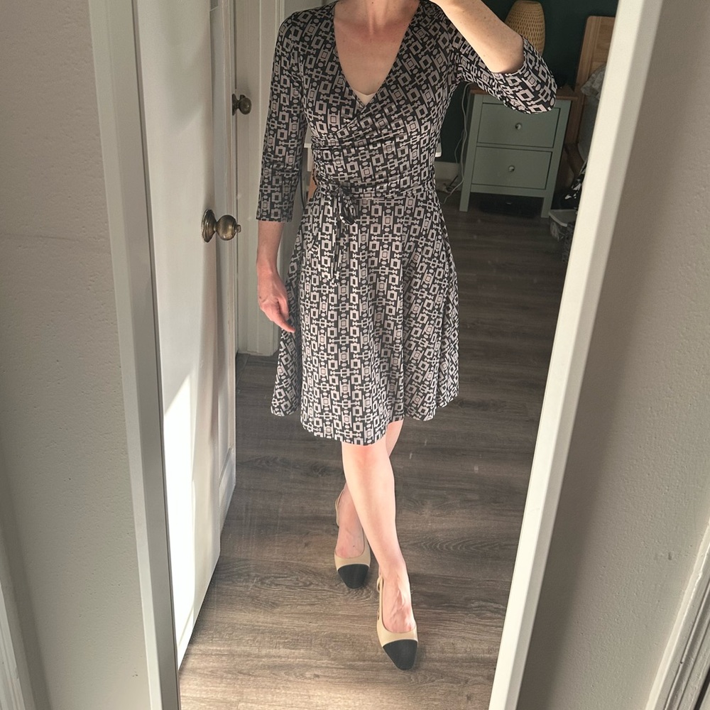 💕BOGO💕Faux Wrap Print Dress
